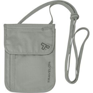 Travelon RFID Blocking Undergarment Neck Pouch, Gray, 8 x 5.25 x .125